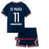 Virallinen Fanipaita + Shortsit Paris Saint-Germain Angel Di Maria 11 Kotipelipaita 2021-22 - Lasten